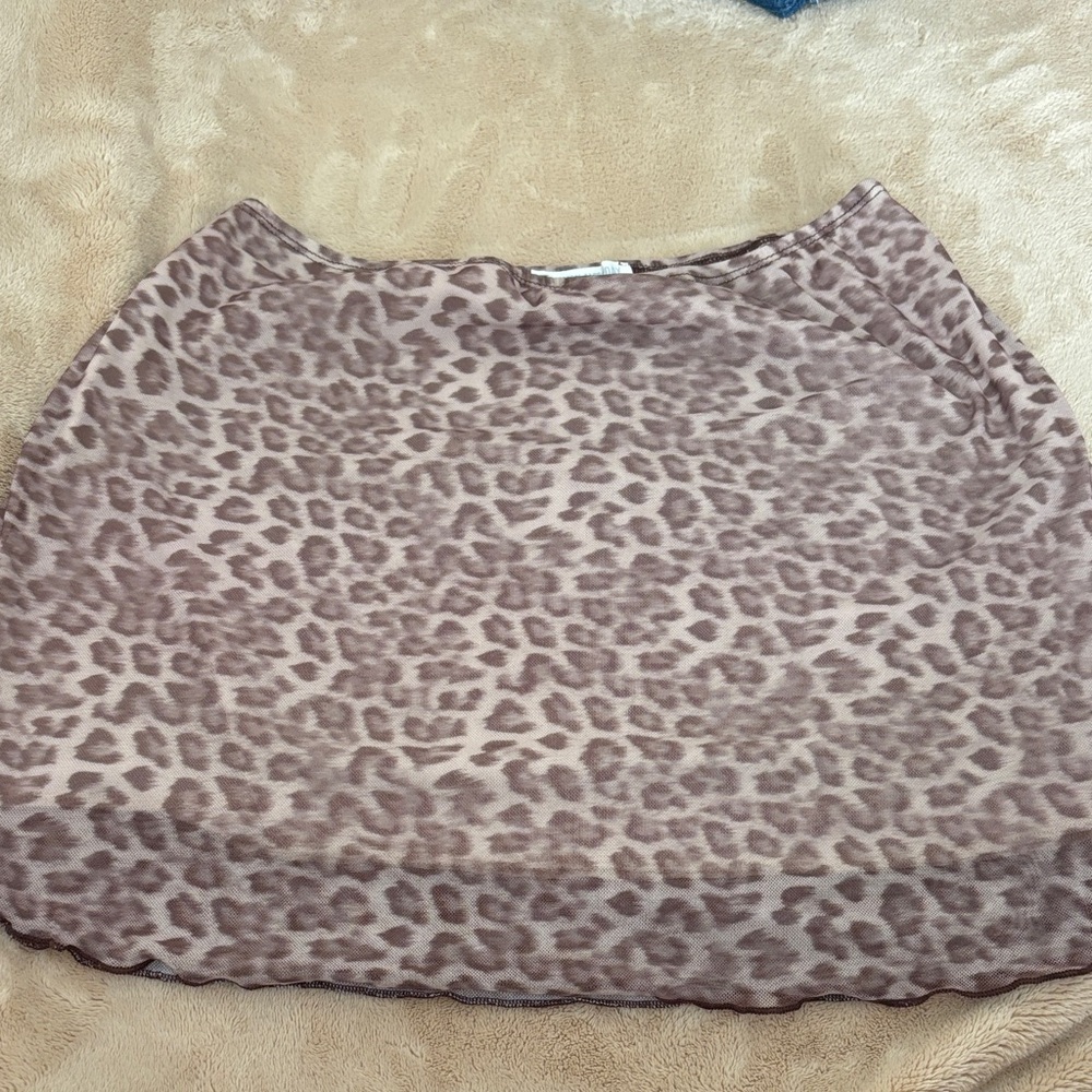 See You Monday Leopard Print Circle Skirt - Taupe & Brown